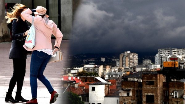 СТИЖУ ОЛУЈНИ ВЕТАР И КИША, А ЕВО ГДЕ ЋЕ ПАДАТИ СНЕГ: После ведрог јутра очекује се промена времена
